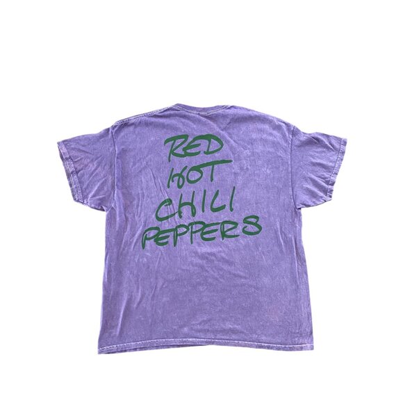 Red Hot Chili Peppers Smeared Lips Pigment-Dyed T-Shirt NEW - Picture 3 of 3